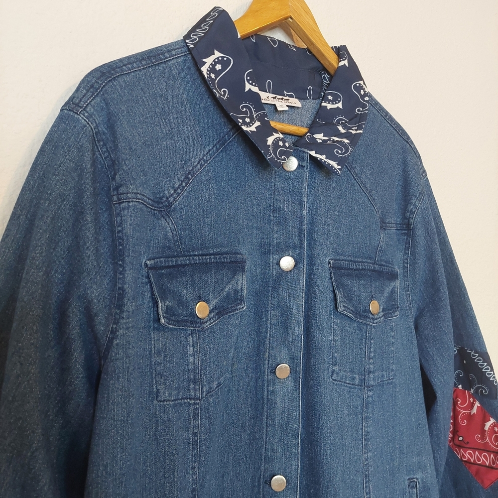 Back in the Saddle Paisley‎ Patchwork Jacket Size 2X - Picture 2 of 8